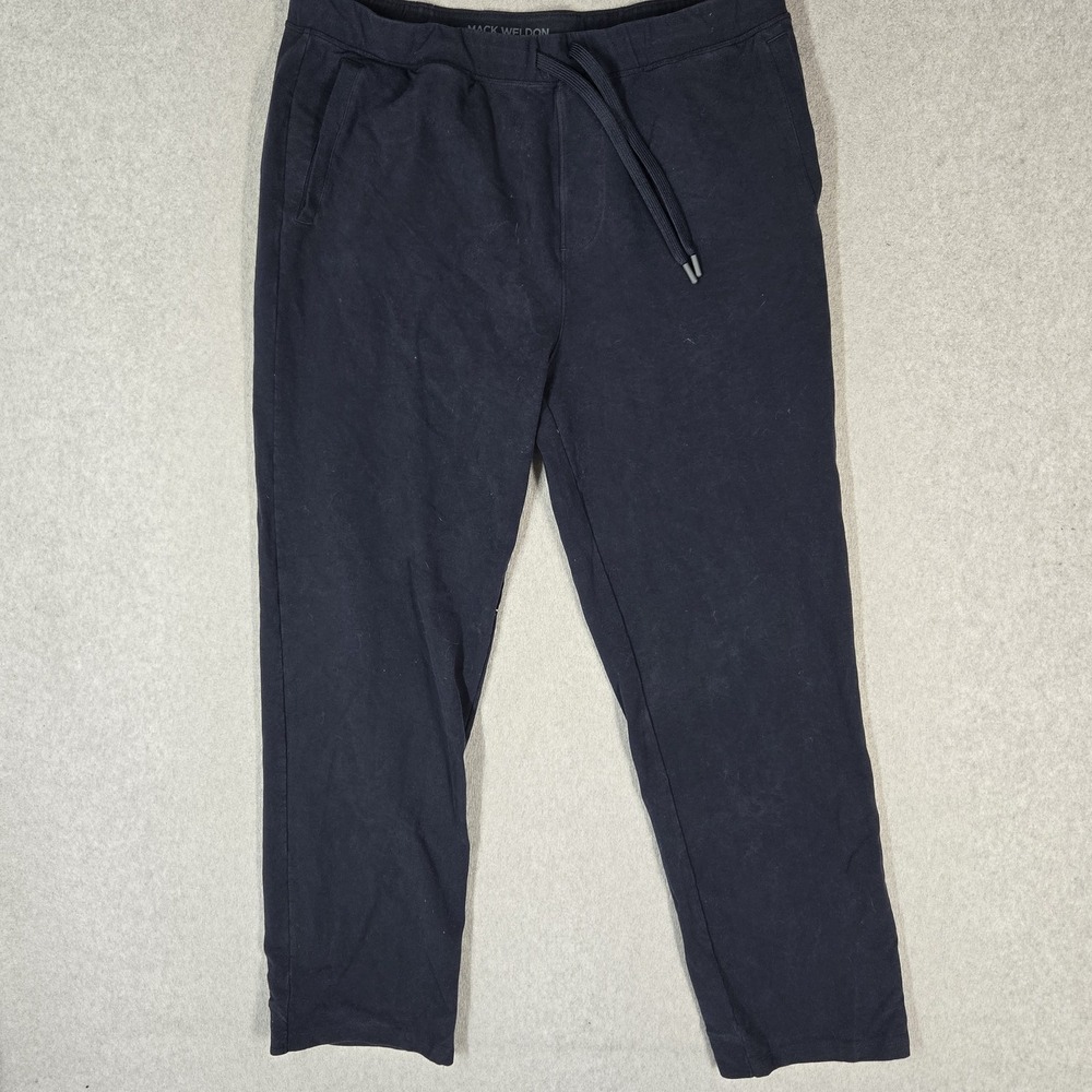 Mack Weldon Men Pants X-LARGE Navy Blue Sweatpants ACE Jogger Drawstring